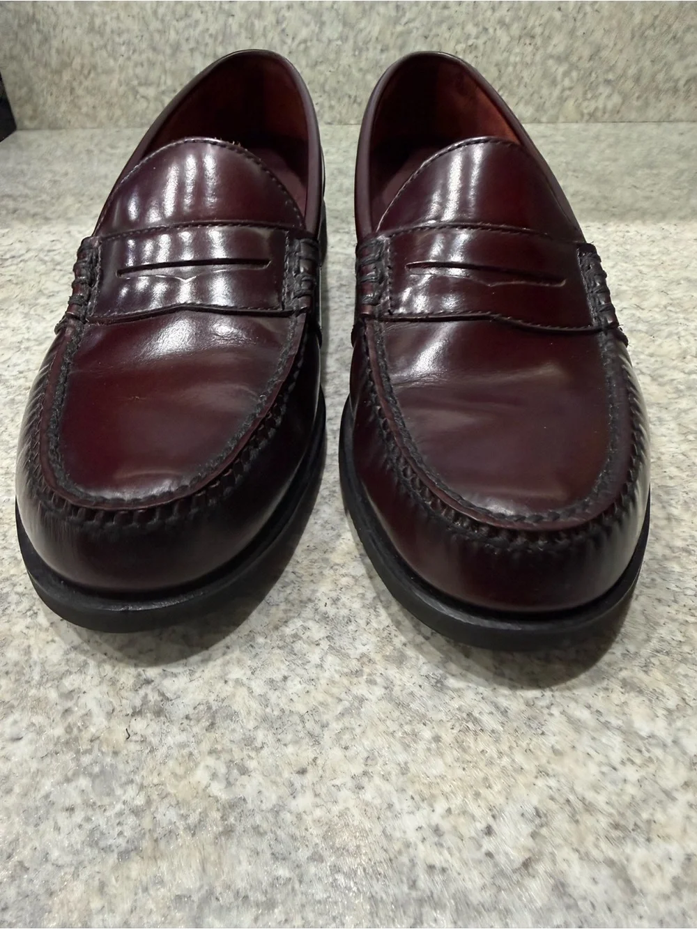 Rockport Men's Dark Burgundy Leather Penny Loafers